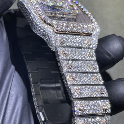 DEF  Bussdown Watch  Santos Iced Out Diamond Watch OEM
