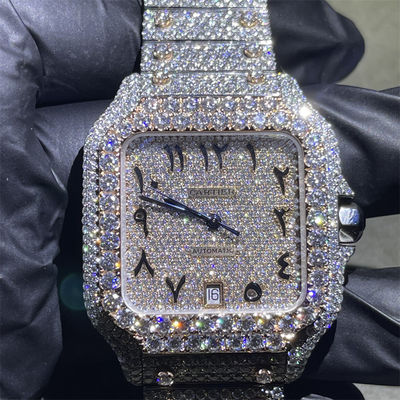 DEF  Bussdown Watch  Santos Iced Out Diamond Watch OEM