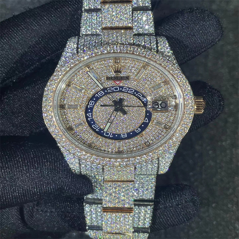 Luxury Moissanite Watch  Datejust Bling Jewelry Moissanite Iced Out Watch