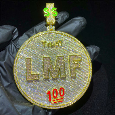 Diamante cubano congelado 925 VVS de prata da colar de Moissanite Hip Hop do pendente da saída